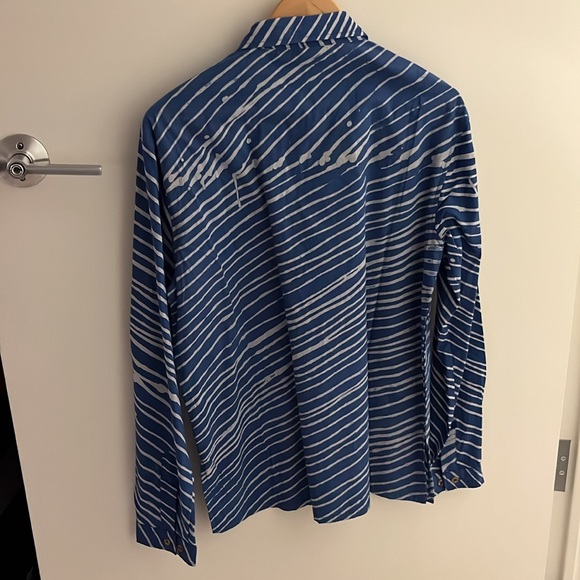 NEVER WORN Post-Imperial - Lagos Striped Cotton Shirt - Blue - Picture 3 of 3